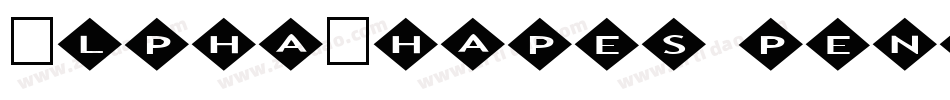 AlphaShapes pentagons 2字体转换